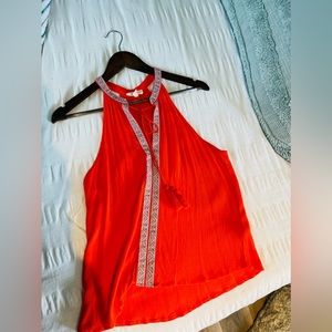 Cute coral orange Summer tank